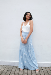 Fleur de Lis - Lilac Tiered Skirt