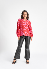 Coral Bloom Pheasant Blouse