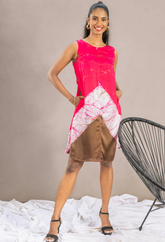 Sweet Serenade- Pink Dress with Batik cracks