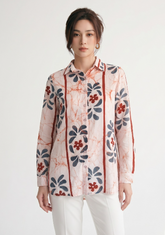 White floral Batik Shirt
