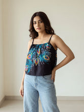 Peacock Reverie Crop Top