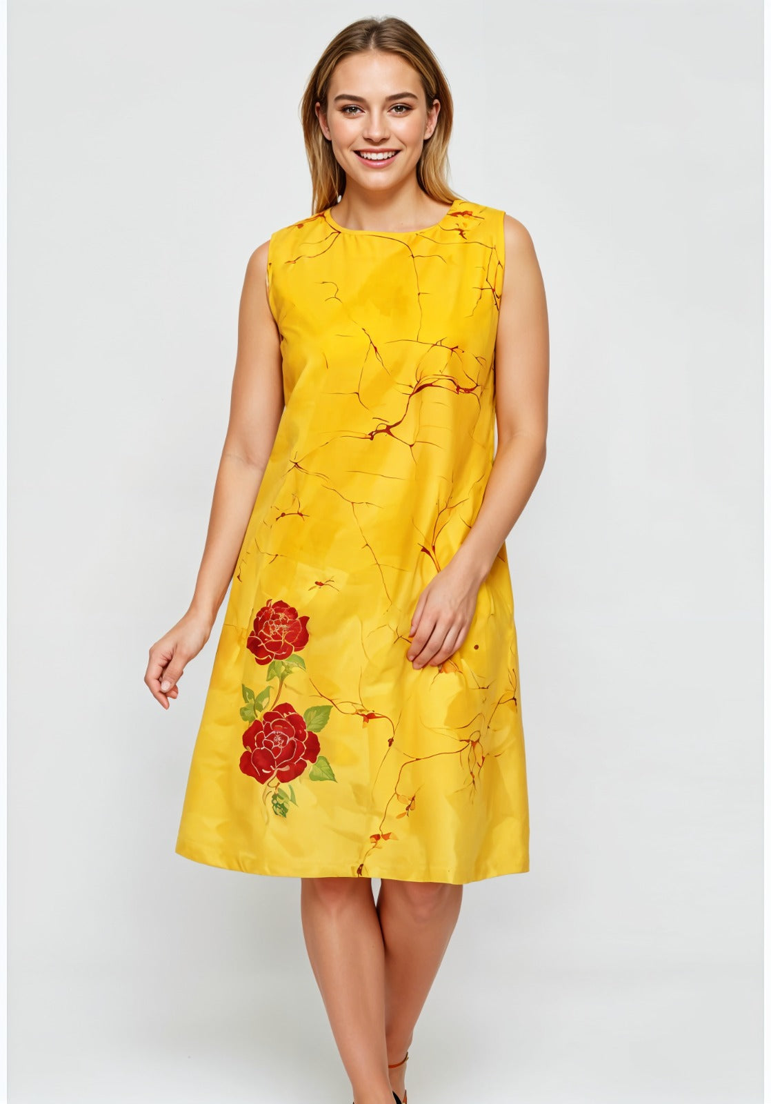 Yellow Cotton Shift Dress – Batik Isle Yellow Cotton Shift Dress – Batik Isle