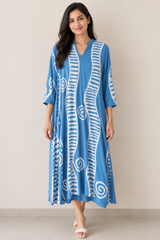 Tidal Serenity Viscose Dress