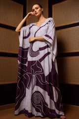 White and Maroon Kaftan