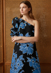 One Shoulder Viscose Dress