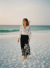 White Wrap Batik Top