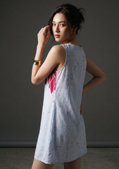 White and Pink Dress