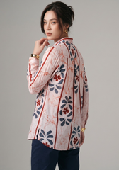 White floral Batik Shirt