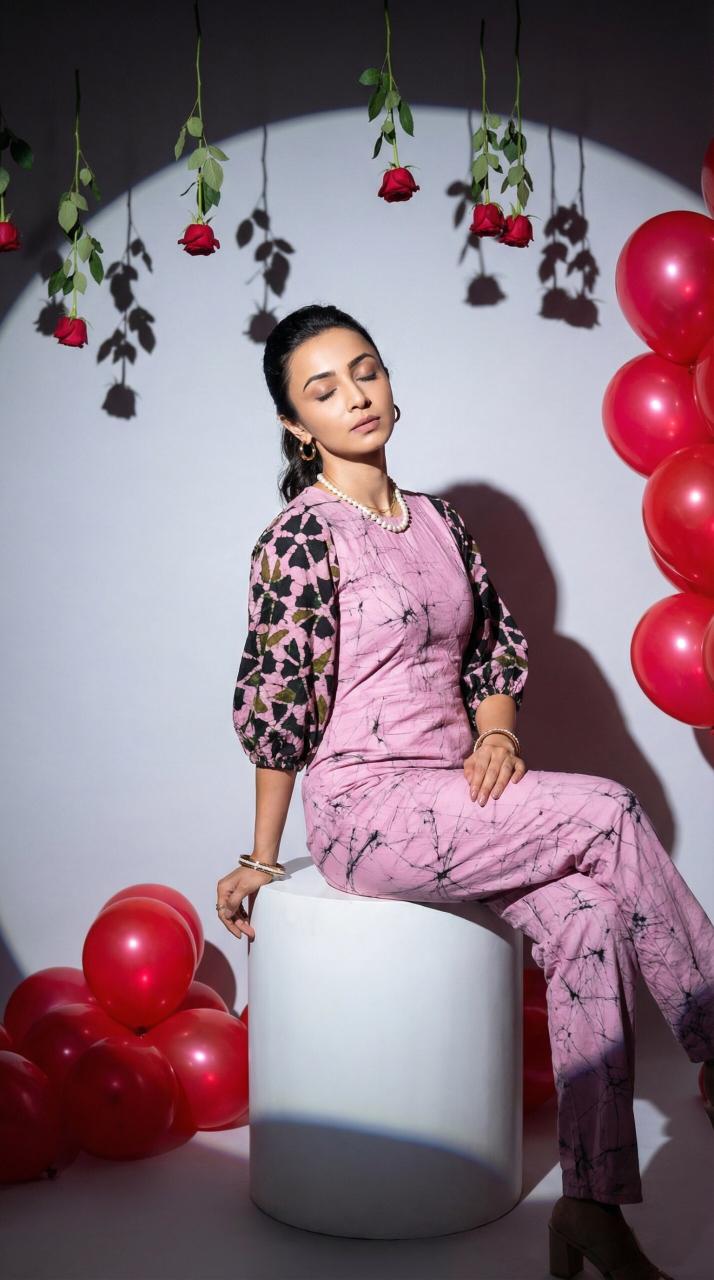 Blush Bloom - Black and Pink Floral Sleeved Jumpsuit