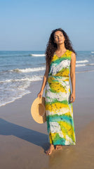 Coastal Elegance Silk Dress