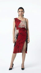 Scarlet Eclipse Silk Dress