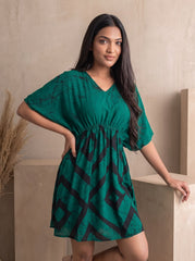 Black and Green Dress