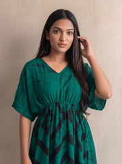Black and Green Dress
