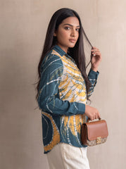 Blue, Yellow and White Batik Shirt