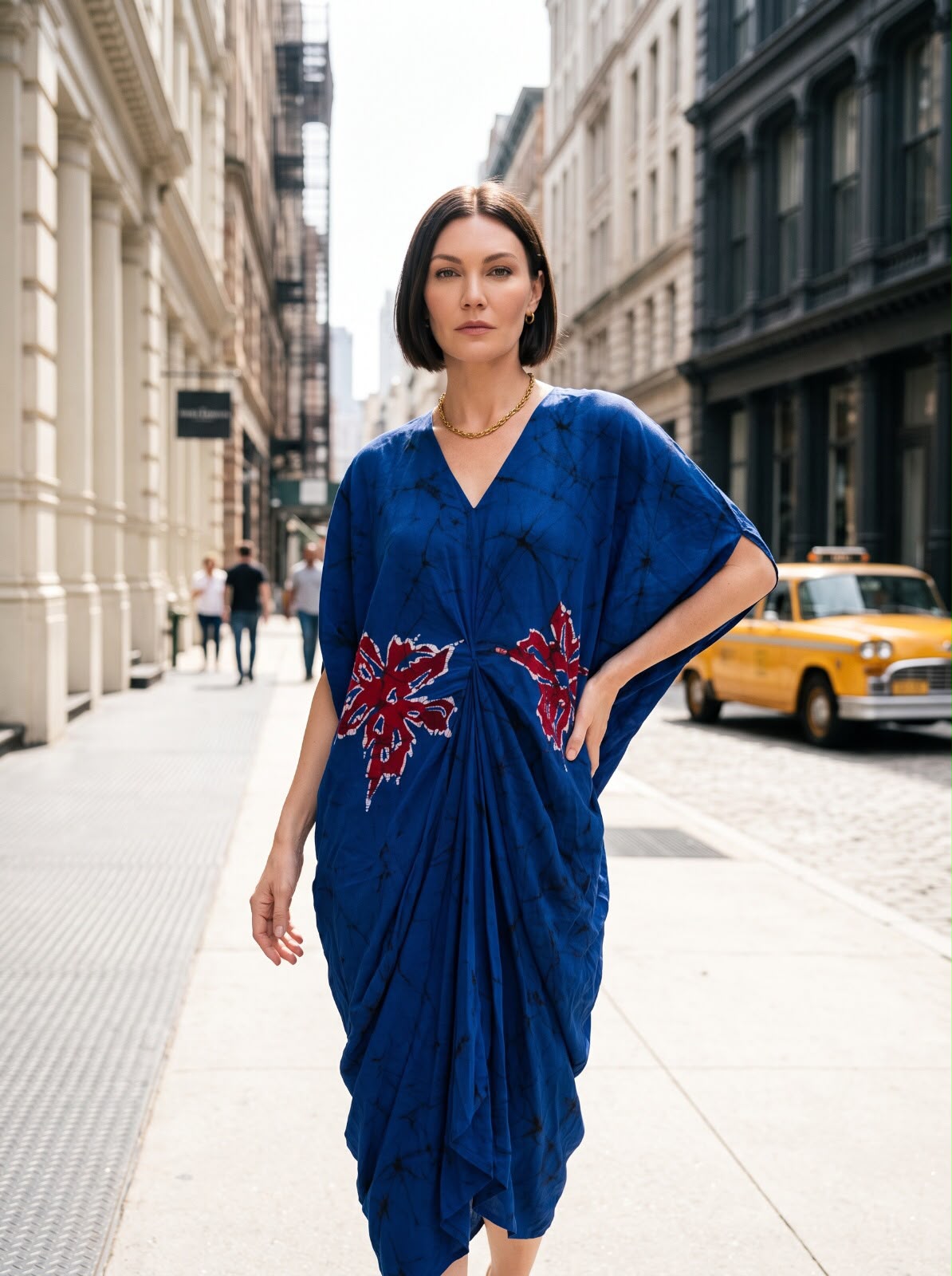 Blue and Red Kaftan
