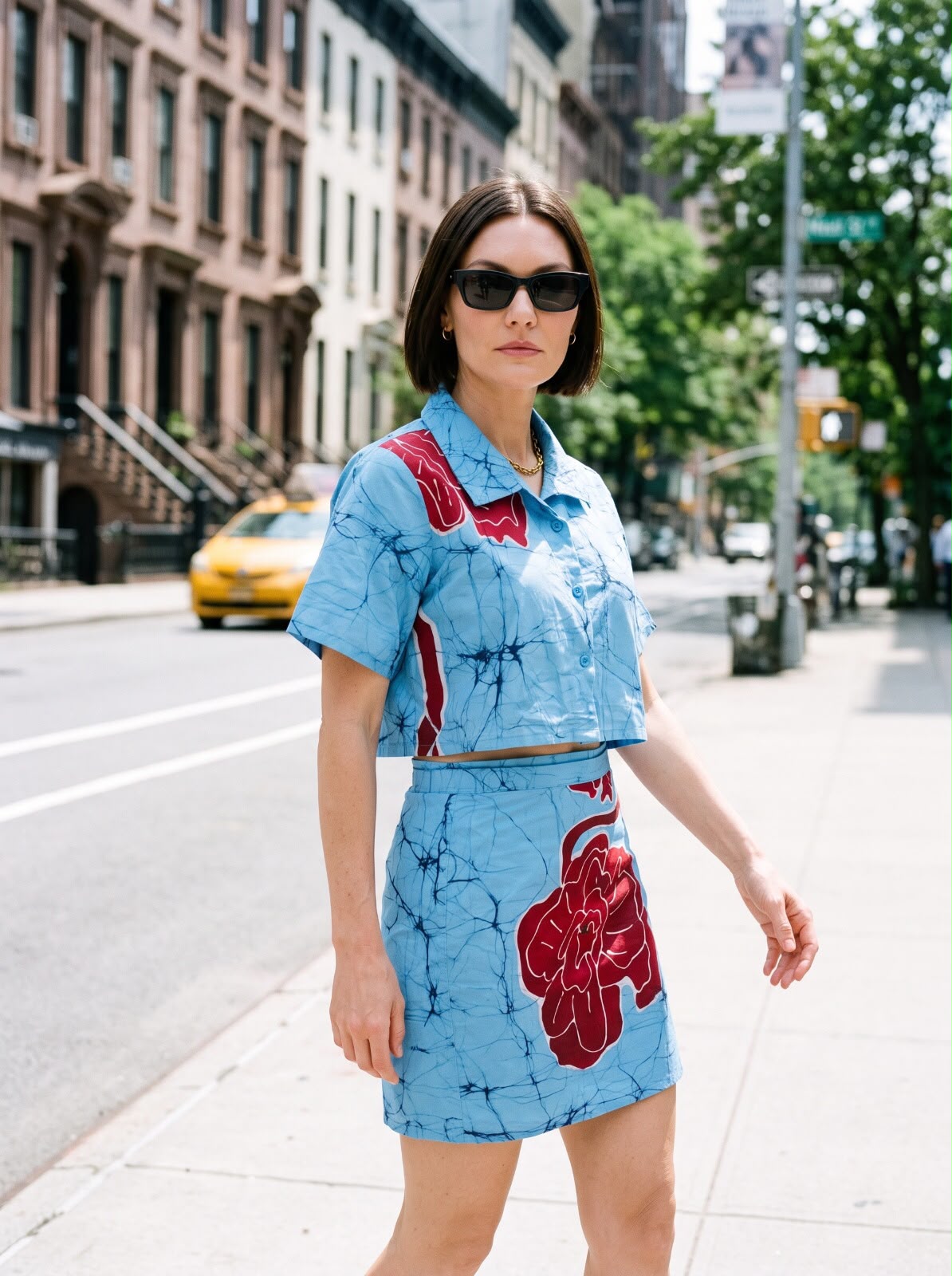 Blue and Red Co-ord Set