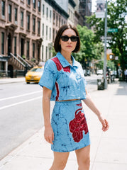 Blue and Red Co-ord Set