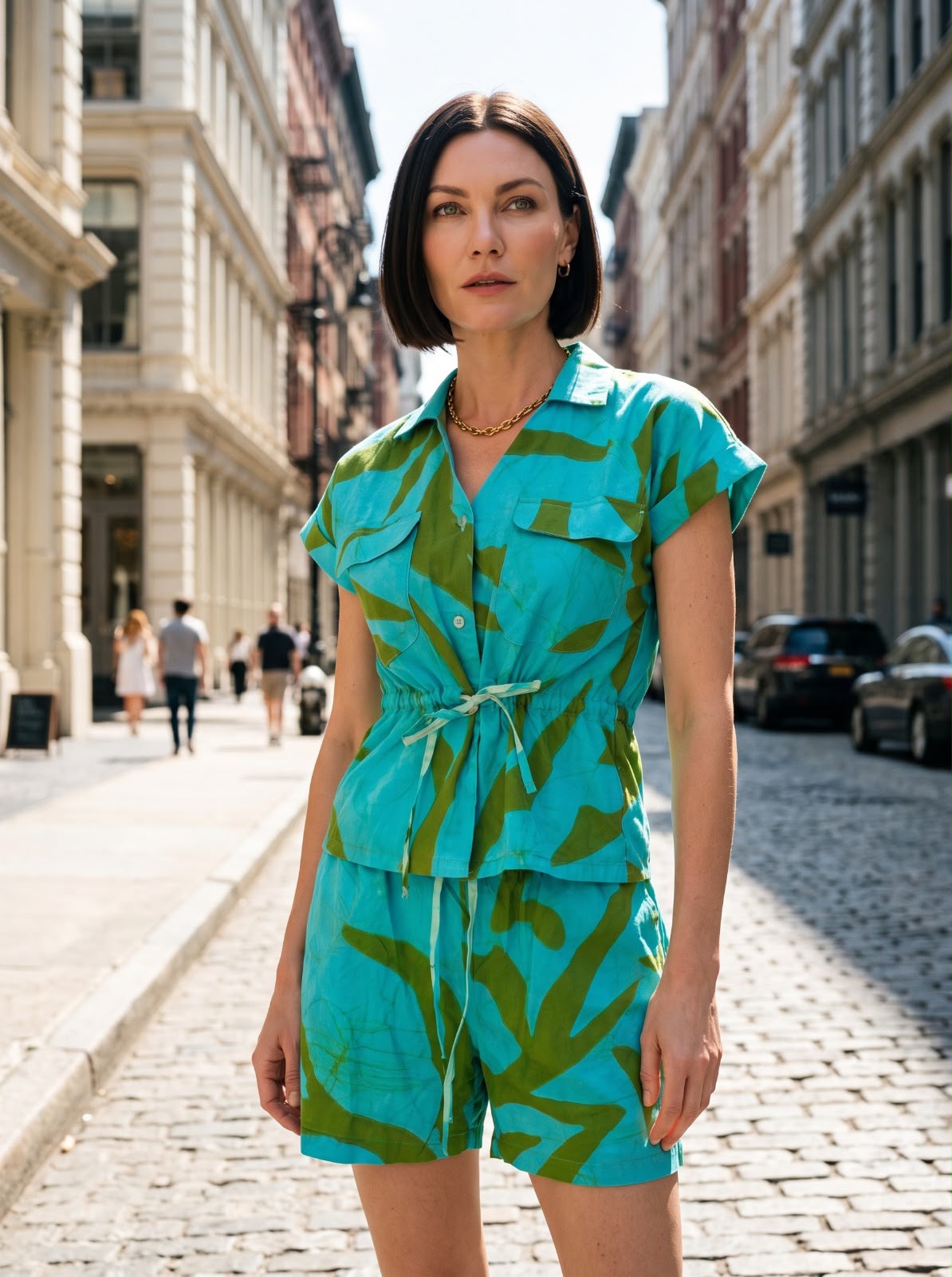 Blue and Green Co-ord Set
