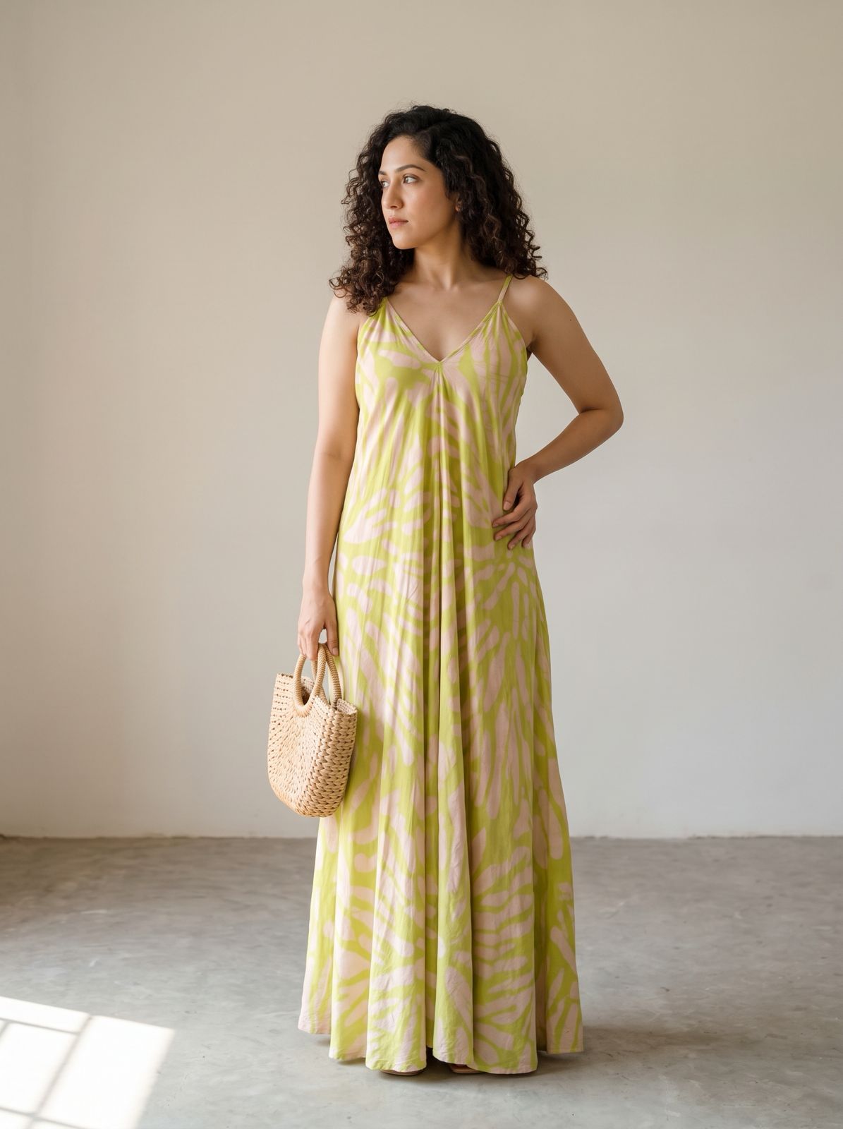 Lime Dusk Beach Dress
