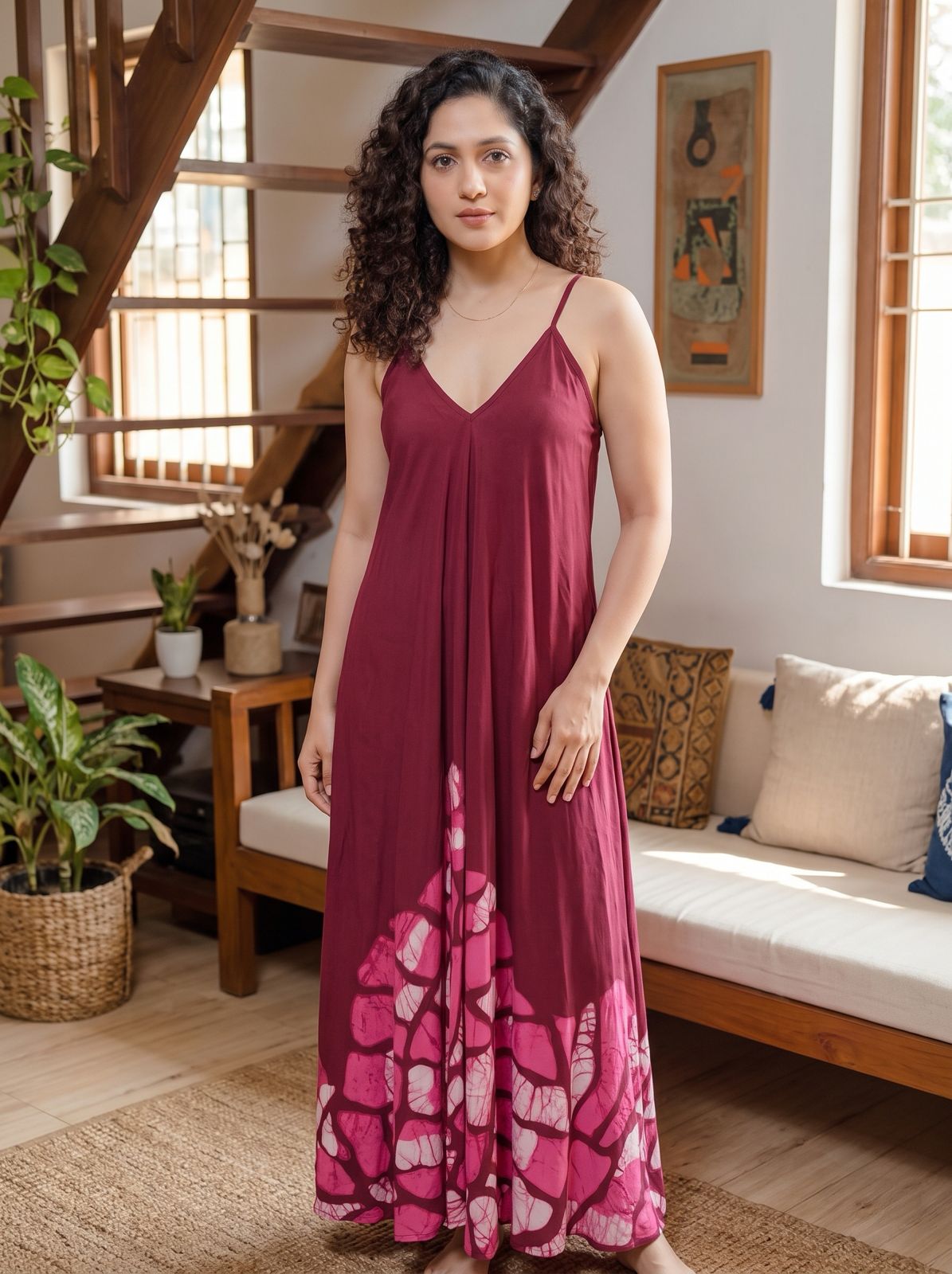 Pink Mosaic Beach Dress