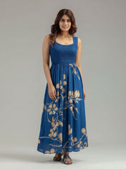 Bluebell Smocked Silk Dress