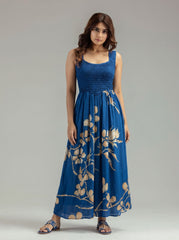 Bluebell Smocked Silk Dress