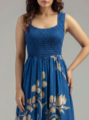 Bluebell Smocked Silk Dress