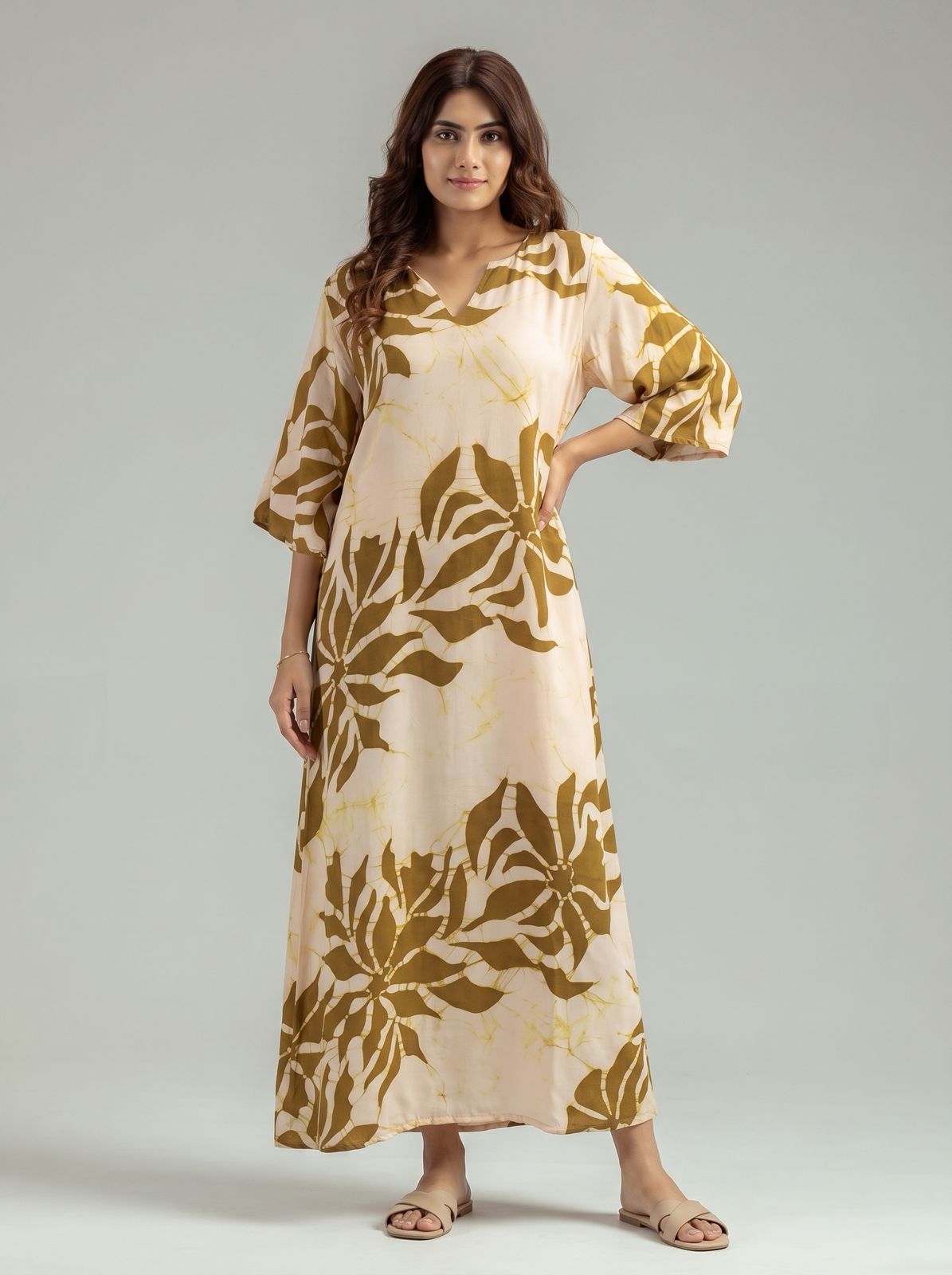 Gilded Grace Silk Dress
