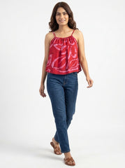 Coral Bloom Crop Top