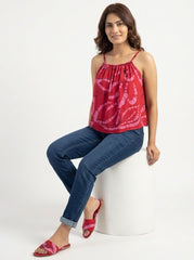 Coral Bloom Crop Top