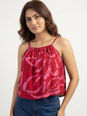 Coral Bloom Crop Top