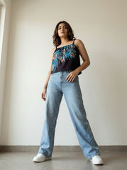 Peacock Reverie Crop Top