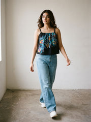 Peacock Reverie Crop Top