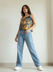 Feathered Grace Crop Top