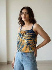 Feathered Grace Crop Top