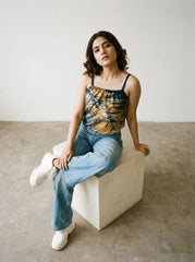 Feathered Grace Crop Top