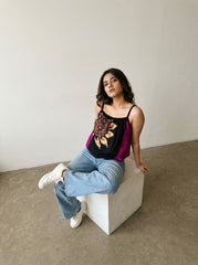 Wild Dahlia Crop Top